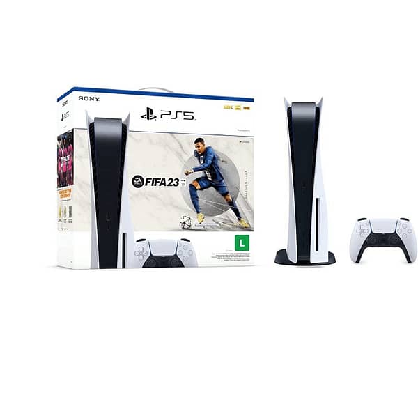 Console Playstation 5 Controle Dual Sense Com Fifa 23 Branco E Preto (Entregue por Girafa)  – Black Friday 2018