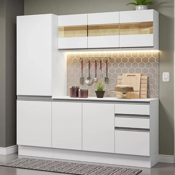 Armário de Cozinha Compacta 100% MDF 170 cm Branco Smart Madesa 01 (Entregue por Loja Madesa)  – Black Friday 2018