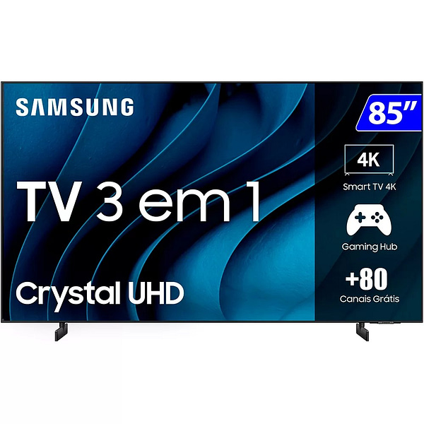 Smart Tv Samsung Led 85″ 4K Wi-Fi Tizen Crystal Uhd Hdr10+ Un85cu8000gxzd – Sem Cor (Entregue por Gazin)  – Black Friday 2018