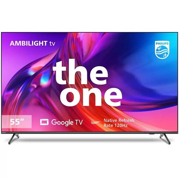 Smart Tv Philips 55″ Ambilight The One Led 4k Uhd Google Tv 55pug8808/78 (Entregue por Girafa)  – Black Friday 2018